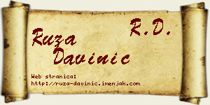 Ruža Davinić vizit kartica